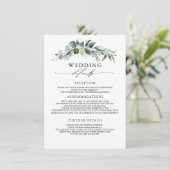 緑とユーカリの結婚情報ゲスト エンクロージャーカード (スタンド正面)