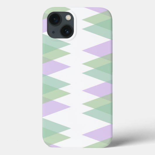 緑とライラックの三角形 ケース・メート iPhoneケース Case-Mate iPhoneケース (裏面)