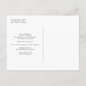 緑と今の写真コラージュ卒業 案内ポストカード (裏面)