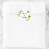 緑と名前の付いた水色イエローレモン ラウンドシール (バッグ)