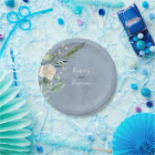 緑と埃の多いブ結婚ルー ペーパープレート (パーティー)