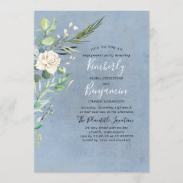 緑と埃の多い結婚青の婚約パーティ 招待状