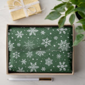 緑と大きな白い雪 薄葉紙 (ギフト)
