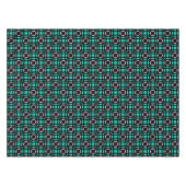 緑と幾何学色の幾何学模様pl テーブルクロス (正面(横))