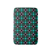 緑と幾何学色の幾何学模様pl バスマット (正面縦)