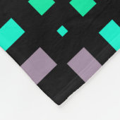 緑と幾何学色の幾何学模様pl フリースブランケット (角)