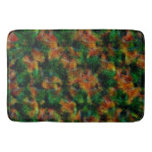 緑と強いオレンジ色のベルガモット肌の質感 バスマット (正面)