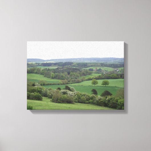 緑と快適な土地引き伸ばしキャンバス印刷 キャンバスプリント (正面)