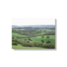 緑と快適な土地引き伸ばしキャンバス印刷