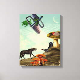 緑と息をのむ惑星 キャンバスプリント