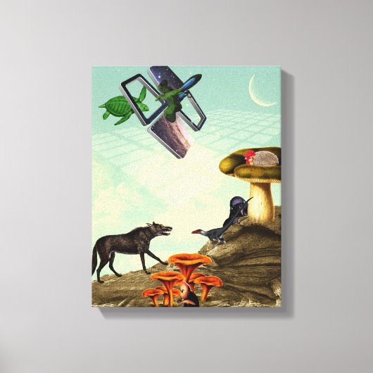 緑と息をのむ惑星 キャンバスプリント (正面)