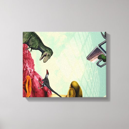 緑と息をのむ惑星 キャンバスプリント (正面)