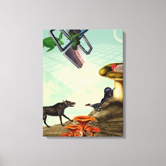 緑と息をのむ惑星 キャンバスプリント (正面)