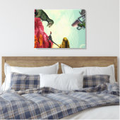 緑と息をのむ惑星 キャンバスプリント (インサイチュ (寝室))