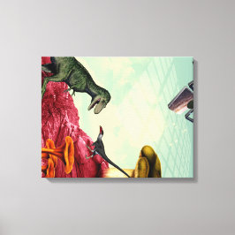 緑と息をのむ惑星 キャンバスプリント