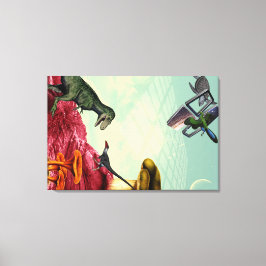 緑と息をのむ惑星 キャンバスプリント