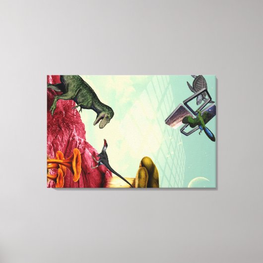 緑と息をのむ惑星 キャンバスプリント (正面)