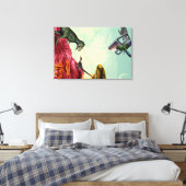 緑と息をのむ惑星 キャンバスプリント (インサイチュ (寝室))