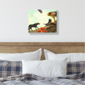 緑と息をのむ惑星 キャンバスプリント (インサイチュ (寝室))