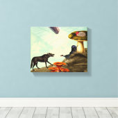 緑と息をのむ惑星 キャンバスプリント (インサイチュ (ウッドフロア))