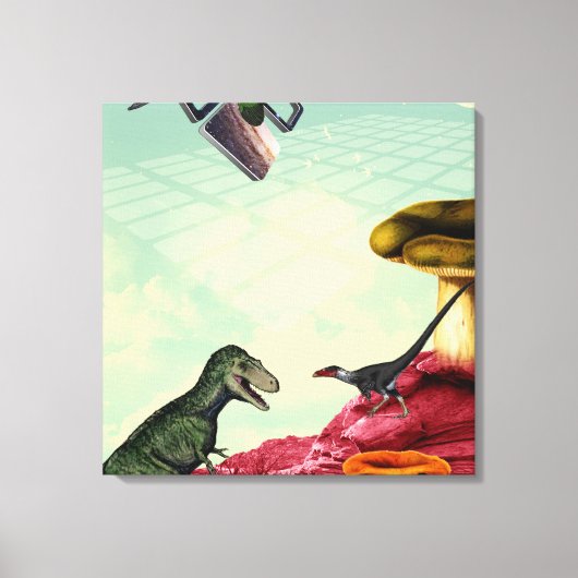 緑と息をのむ惑星 キャンバスプリント (正面)