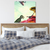 緑と息をのむ惑星 キャンバスプリント (インサイチュ (寝室))