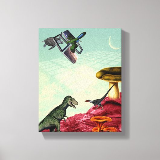 緑と息をのむ惑星 キャンバスプリント (正面)