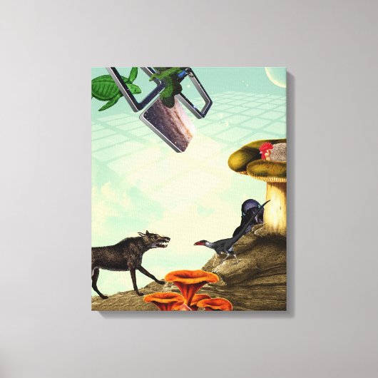 緑と息をのむ惑星 キャンバスプリント (正面)