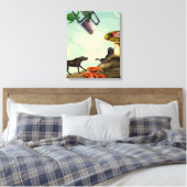 緑と息をのむ惑星 キャンバスプリント (インサイチュ (寝室))
