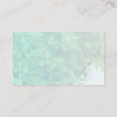 緑と文字のミュートパーソナライズされた化 名刺 (裏面)