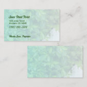 緑と文字のミュートパーソナライズされた化 名刺 (正面/裏面)