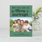 緑と明メリーるい写真のクリスマスカード シーズンカード (スタンド正面)