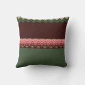 緑と暗褐色 クッション (裏面)