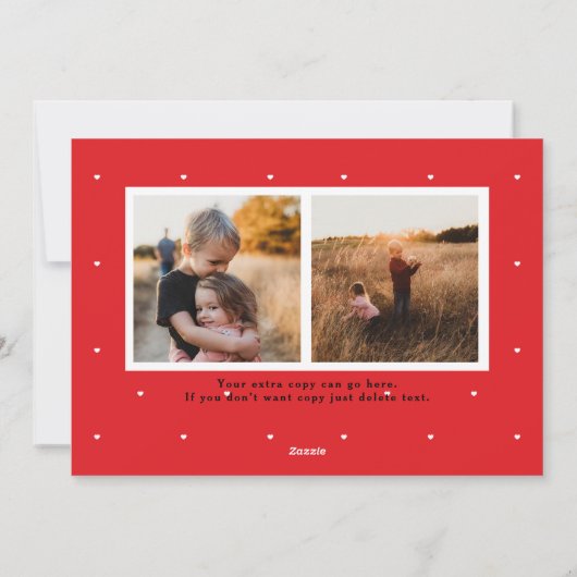 緑と木の素朴クリスマスフォト シーズンカード (裏面)