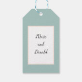 緑と桃の幾何学的 ギフトタグ (裏面)