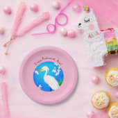 緑と桜さくらんぼの花と青空 ペーパープレート (パーティー)