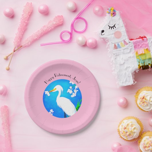 緑と桜さくらんぼの花と青空 ペーパープレート (パーティー)