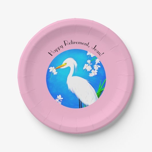 緑と桜さくらんぼの花と青空 ペーパープレート (正面)