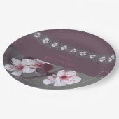 緑と梅のピンクス ペーパープレート (アングル)