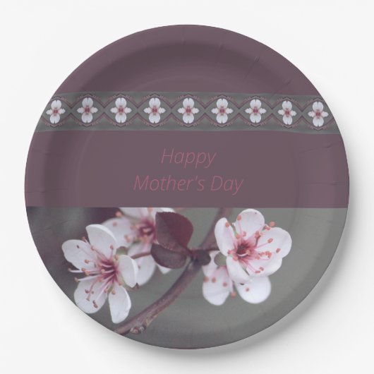 緑と梅のピンクス ペーパープレート (正面)