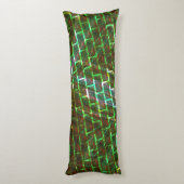 緑と汚れ、傷と壁効果 ボディピロー (裏面 (縦))