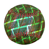 緑と汚れ、傷と壁効果 野球ボール (正面)