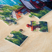 緑と海の道 ジグソーパズル (側面)
