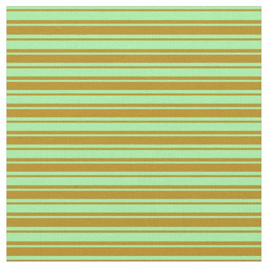 緑と濃いゴールデンロッドの線 ファブリック (クローズアップ)