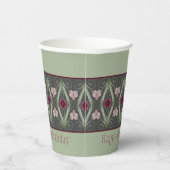 緑と濃い灰色 紙コップ (右)