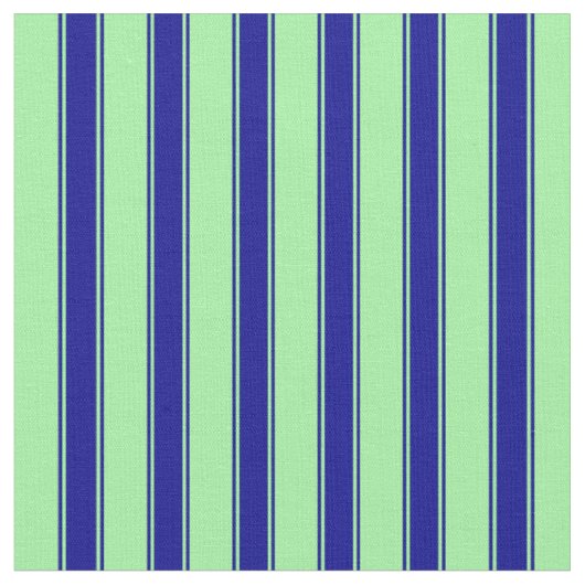 緑と濃い青のストライプパターン ファブリック (クローズアップ)