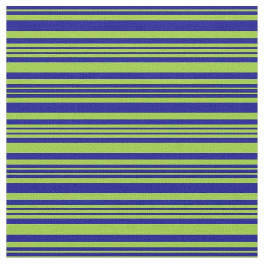 緑と濃い青の線のパターン ファブリック (クローズアップ)