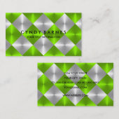 緑と灰色のタイルの名刺 名刺 (正面/裏面)