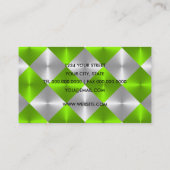 緑と灰色のタイルの名刺 名刺 (裏面)