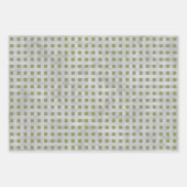 緑と灰色の幾何学的な折り返し紙シート ラッピングペーパーシート (正面3)